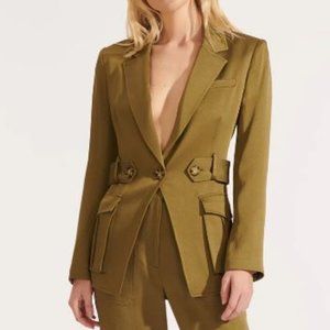 Veronica Beard Myla Dickey Jacket NWT 8 Olive Green